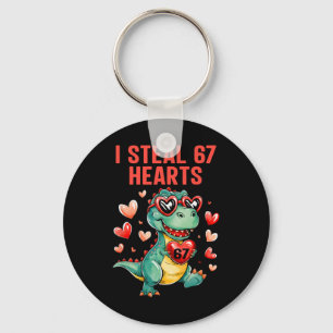 Lekker grappig ik steel 67 harten T-rex dinosaurus Sleutelhanger