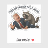 Lekker Grappig, M'n Wasbeer Liefheeft Trump 2025 A Sticker (Vel)