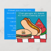 Lekker hamburgersevenement en een hete-hond BBQ-fe Kaart (Voorkant / Achterkant)