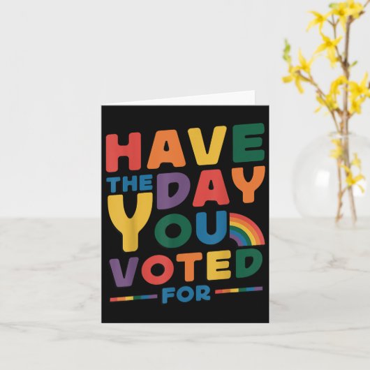 Lekker hebben jullie de dag dat jullie hebben gest kaart (Gele Bloem)