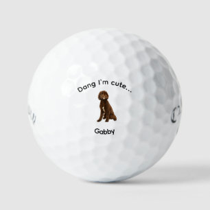 Lekker Ik Ben Schattig Watercolor Huisdier Afbeeld Golfballen
