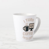 Lekker Ik Verander Koffie In Code Latte Mok (Rechterhoek)