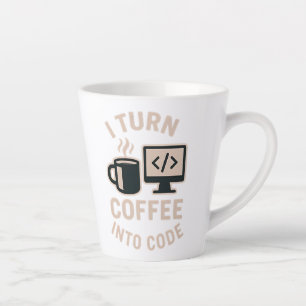 Lekker Ik Verander Koffie In Code Latte Mok