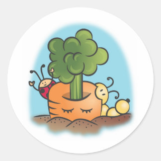 Lekker in mijn buik! Bon Ronde Sticker