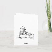 Lekker klein rode vrachtwagentje met een kerstboom feestdagen kaart (Achterkant)