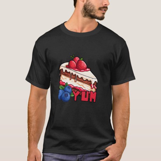 Lekker Lekker Aardbei Bosbes Cake T-shirt (Voorkant)