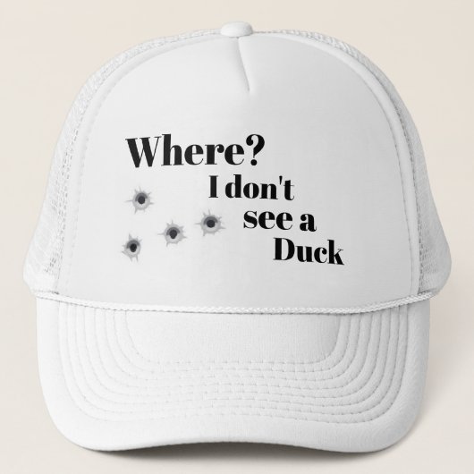 Lekker LOL jagen WAAR IK GEEN EEND ZIE Trucker Pet (Voorkant)