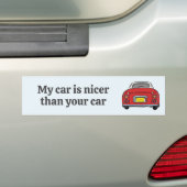 Lekker Mijn Auto is Nieuwer Rode Figaro Bumperstic Bumpersticker (Op auto)