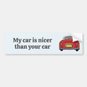 Lekker Mijn Auto is Nieuwer Rode Figaro Bumperstic Bumpersticker (Voorkant)