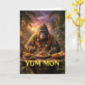 Lekker mon sasquatch Jamaica sticker Kaart (Gele Bloem)