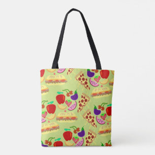 Lekker Mooie Voedsel Patroon Pret Lekker Ontwerp Tote Bag