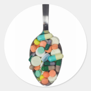Lekker pillen ronde sticker