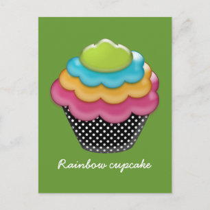 lekker regenboog cupcakes briefkaart