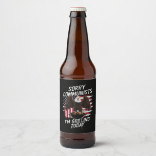 Lekker Sorry Communisten Die Ik Grill Vandaag  Bier Etiket