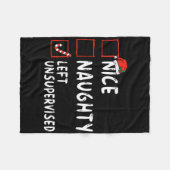 Lekker Stout Achtergelaten Onbeheerd Kerstlijst Ge Fleece Deken (Voorkant (Horizontaal))