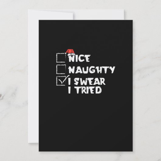 Lekker Stout Geprobeerd Mijn Best Kersthumor Feestdagenkaart (Voorkant)