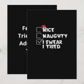 Lekker Stout Geprobeerd Mijn Best Kersthumor Feestdagenkaart (Voorkant / Achterkant)