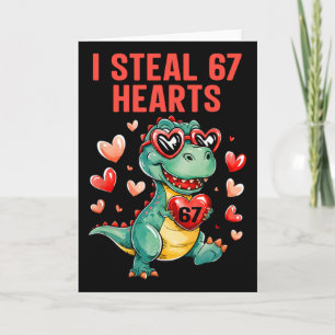 Lekker stout ik steel 67 harten T-rex dinosaurus v Kaart