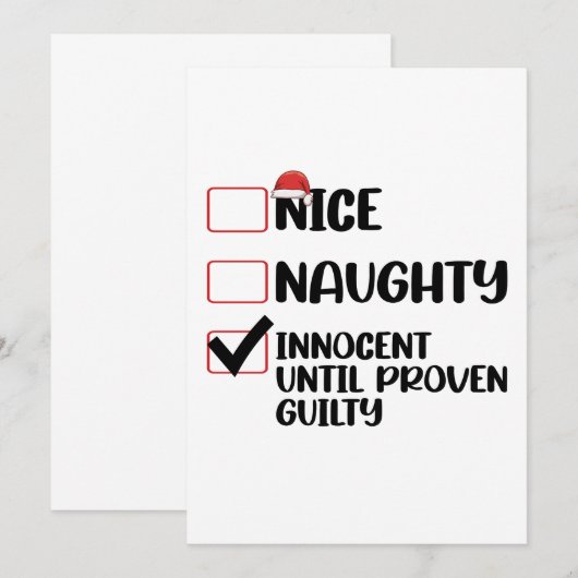 Lekker Stout Onschuldig Totdat Het Tegendeel Bewez Kaart (Voorkant / Achterkant)