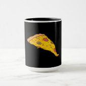 Lekker stuk pizza cartoon ontwerp mok (Midden)
