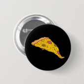 Lekker stuk pizza cartoon ontwerp ronde button 5,7 cm (Voorkant /achterkant)