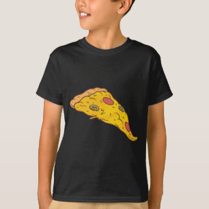 Lekker stuk pizza cartoon ontwerp t-shirt