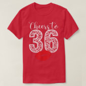 Lekker tot 36 jaar Lopend Happy Birthday Leopard B T-shirt (Design voorkant)