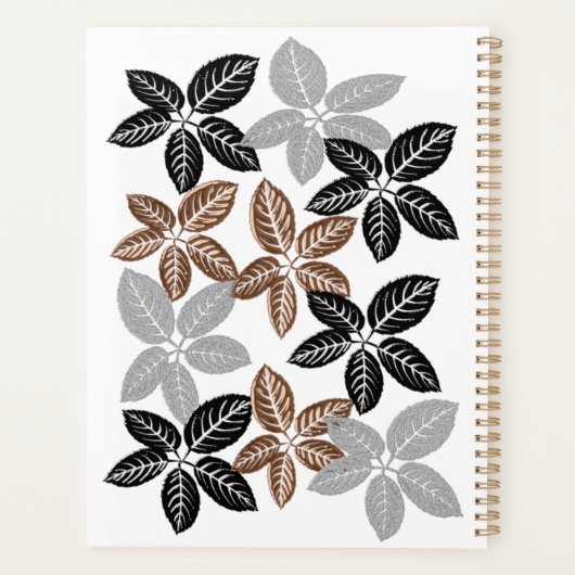 Lekker uit brons, zwart en grijs planner (Achterkant)