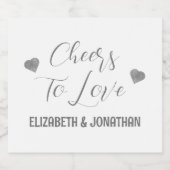 Lekker voor liefde sparkling wijnetiket (Enkel label)