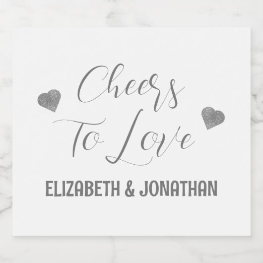 Lekker voor liefde sparkling wijnetiket (Enkel label)