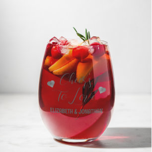 Lekker voor liefde wijnglas zonder voet