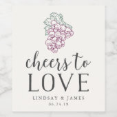 Lekker voor liefde | Wijnland-weddenschap Wijn Etiket (Enkel label)