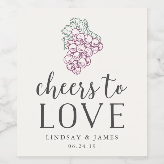 Lekker voor liefde | Wijnland-weddenschap Wijn Etiket (Enkel label)