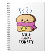 Lekker Warm En Geborgen Mopshagedis Toast Boter Pu Notitieboek (Voorkant)