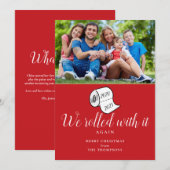 Lekker We Hebben Er Om Gelachen Foto Kerstmis Feestdagenkaart (Voorkant / Achterkant)