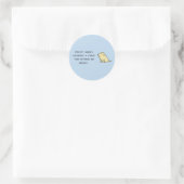 Lekker zitten ronde sticker (Tas)
