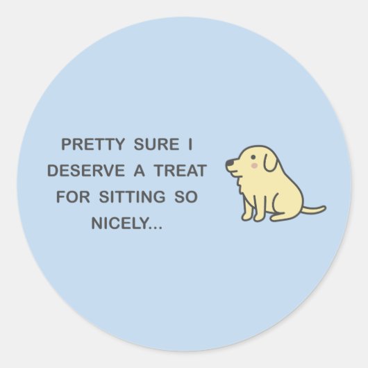 Lekker zitten ronde sticker (Voorkant)