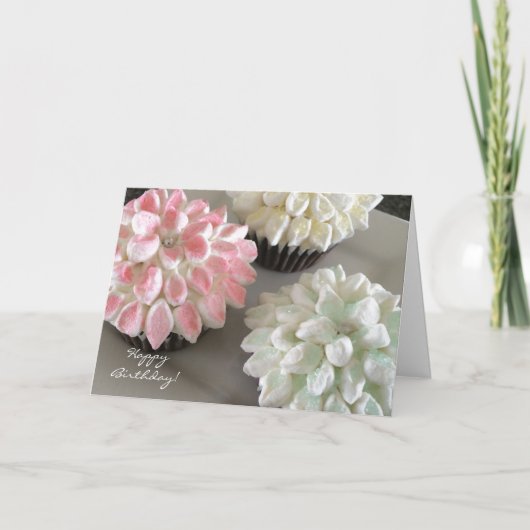 Lekkere Bloem Cupcakes Kaart (Voorkant)