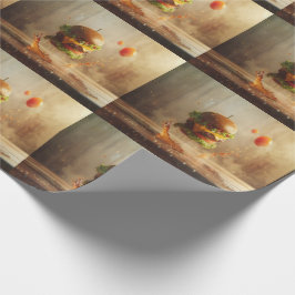 Lekkere Burger Food fotopatroon Cadeaupapier