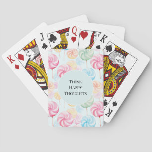 Lekkere Candy Lolly's Whimsical Gelukkige Gedachte Pokerkaarten
