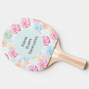 Lekkere Candy Lolly's Whimsical Gelukkige Gedachte Tafeltennisbatje
