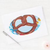 Lekkere Cartoon Pretzel 3 Ovale Sticker (Envelop)