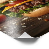 lekkere cheeseburger foto afdruk (Hoek)