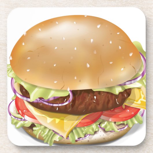 Lekkere Cheeseburger Onderzetter (Voorkant)