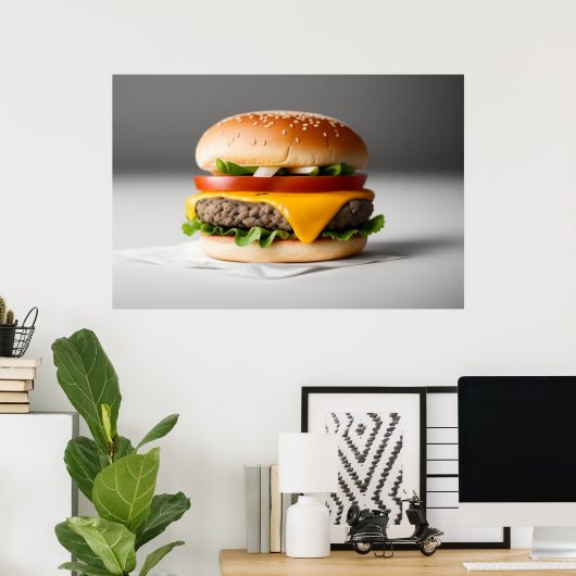 lekkere cheeseburger poster (Thuiskantoor)