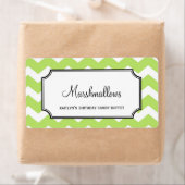 Lekkere chevron groen op maat gemaakte snoep buffe etiket (Insitu)