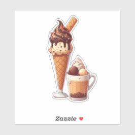 Lekkere chocolade ijs sticker