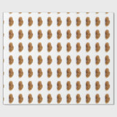 Lekkere chocoladekipkoekjes patroon cadeaupapier (Vlak)