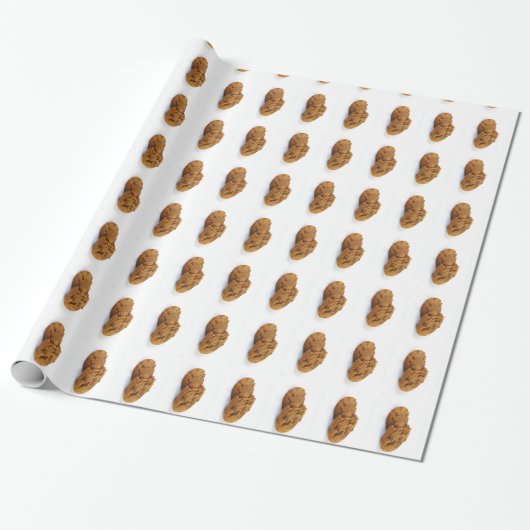 Lekkere chocoladekipkoekjes patroon cadeaupapier (Uitgerold)