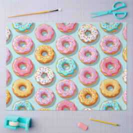 Lekkere cream donuts blauw tissuepapier